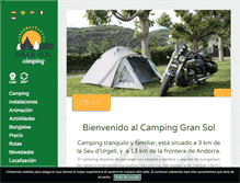 Tablet Screenshot of campinggransol.com